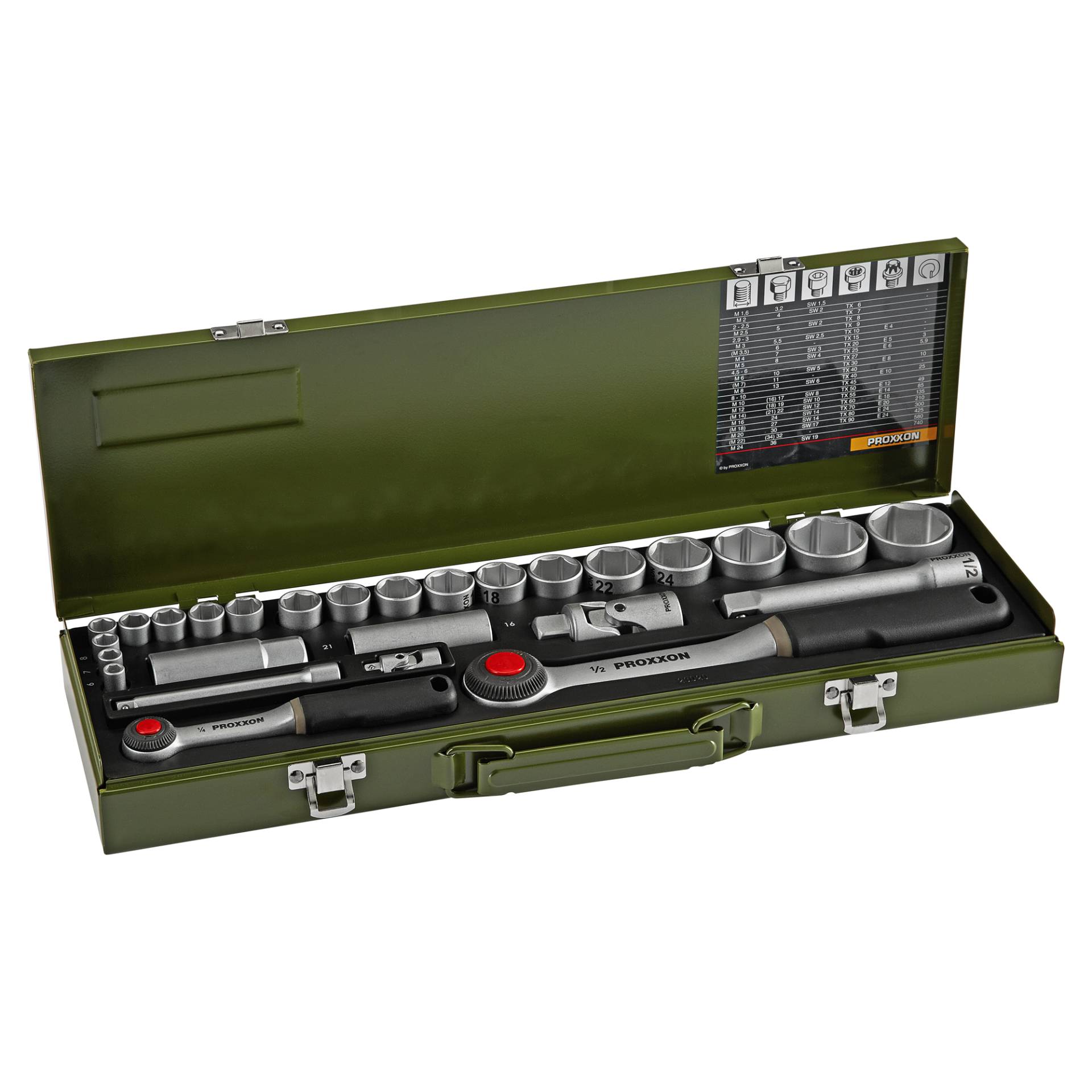 Proxxon PKW-Steckschlüsselsatz 'Industrial' mit Ratschenschlüssel 1/4" x 1/2" 27-teilig Proxxon PKW-Steckschlüsselsatz 'Industrial' mit Ratschenschlüssel 1/4" x 1/2" 27-teilig von Proxxon