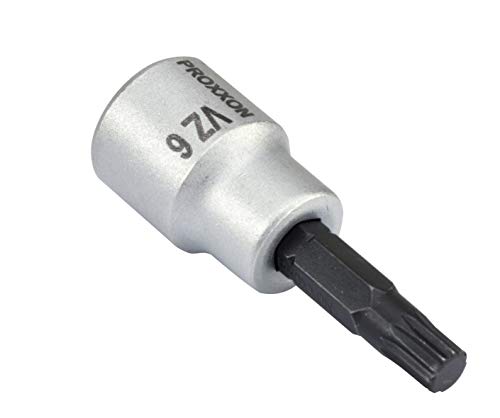 Proxxon Vielzahn-Einsatz 3/8“ (VZ 6, für Steckschlüssel, Klinge aus Chrom-Silicium-Mangan-Molybdän-Stahl, Ratschenschlüssel Einsatz) 23629 von PROXXON