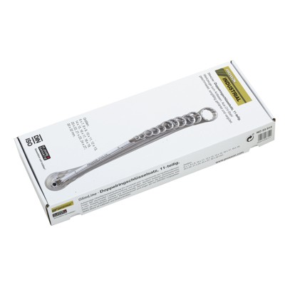 SlimLine Doppel-Ringschlüsselsatz von 6 x 7 bis 30 x 32mm (11-teilig) von Proxxon