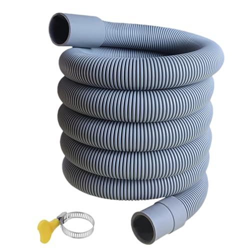 Ablaufschlauch Verlängerung Für Waschmaschinen, Waschmaschinenschlauch Schlauch Passend Schnittstellengrößen, Flexibler Ablaufschlauch Ellbogenhalterung, Weißer Adapter von Proypiax