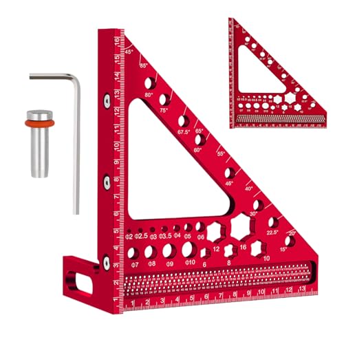 Proypiax 3D Multimarkierungs-Winkelmaß | 3D Multiwinkel Holzwerken Geschwindigkeitsmarkierungs-Winkel | Präzisions Winkelmesser Für Anriss Markierung Zeichnen Konstruktion | Anreißen Dachsparren von Proypiax