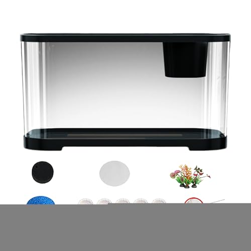 Proypiax Aquarium Tank - Aquarium-Set - Komplettset Mit Zubehör Für Anfänger Erwachsene Guppys Quallen Kampffische Zimmer Schreibtisch Deko von Proypiax
