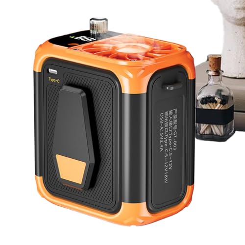 Proypiax Bauchlüfter, Tragbarer Ventilator, 3600mAh Clip Ventilator Starker Luftstrom Tragbar Für Camping Golf Fitness Nackenkühler von Proypiax