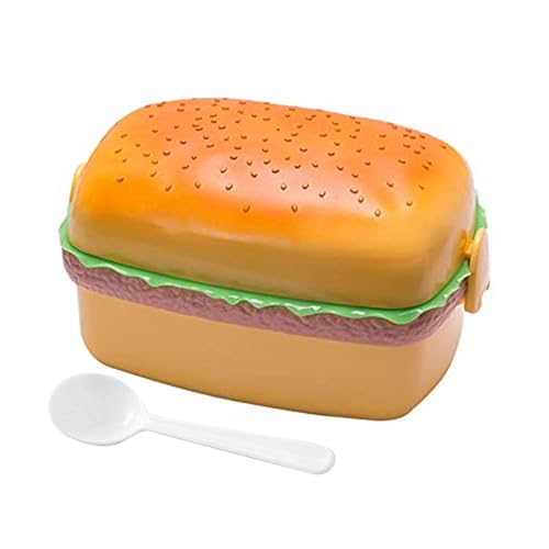 Proypiax Brotdose - Lunchbox Frühstücksbox Brotdose Schule Brotdose Erwachsene - Essenbox Brotdose Kinder 3-Schicht-Lunchbox, Hamburger Lebensmittelbehälter von Proypiax