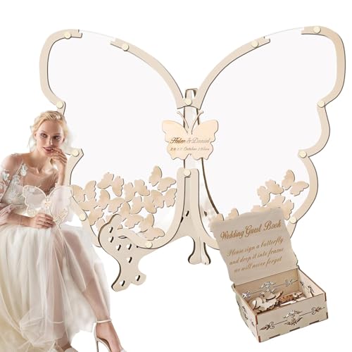 Proypiax Butterfly Babyparty Gästebuch, Butterfly Gästebuch,Hölzerne Schmetterlingsbuch für Hochzeit - Unterschriftenbedenken für Abschlussgeburtstage Zeremonie Party Proypiax Butterfly Babyparty Gästebuch, Butterfly Gästebuch,Hölzerne Schmetterlingsbuch für Hochzeit - Unterschriftenbedenken für Abschlussgeburtstage Zeremonie Party von Proypiax