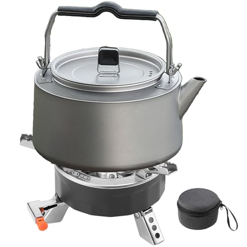 Proypiax Campingkocher | Kompakter Campingkocher Zum Kochen Und Grillen,6800W Präzise Hitzejustierung Klappbarer Brenner Outdoor Ausrüstung Für BBQ Wandern Angeln Jagd von Proypiax