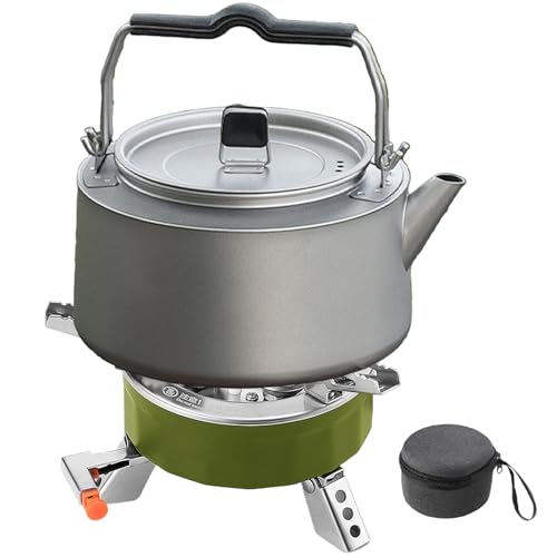 Proypiax Campingkocher | Kompakter Campingkocher Zum Kochen Und Grillen - 6800W Präzise Hitzejustierung Klappbarer Brenner Outdoor Ausrüstung Für BBQ Wandern Angeln Jagd von Proypiax