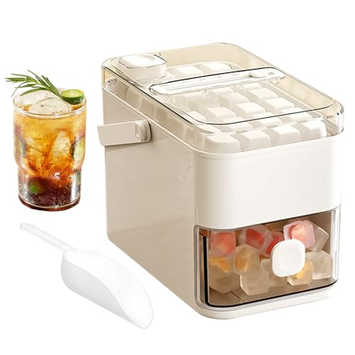 Proypiax Eiswürfelbehälter Mit Aufbewahrungsbox - Eisform Mit Abdeckung,Einfache Entnahme Für Säfte Cocktails Kaffee Und Küchenzubehör Proypiax Eiswürfelbehälter Mit Aufbewahrungsbox - Eisform Mit Abdeckung,Einfache Entnahme Für Säfte Cocktails Kaffee Und Küchenzubehör von Proypiax