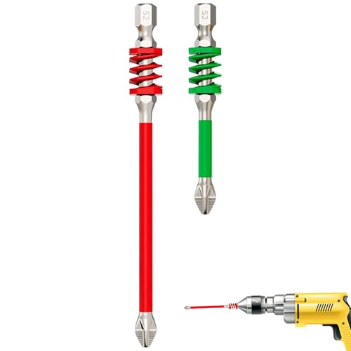 Proypiax Elektrische Schraubendreher-Bits | 2-teiliger Schraubbit-Set | Rutschfeste Federbelastete Robuste Metall Arbeitswerkzeug für Heimwerker Elektronik und Gebäudeinstandhaltung von Proypiax