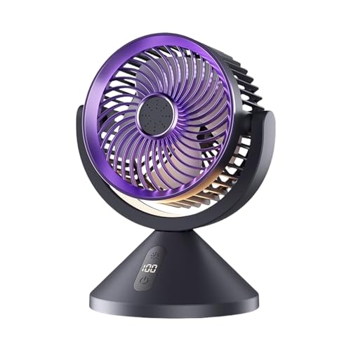Proypiax Elektrischer Luftumwälzer | USB Aufladbarer Elektrischer Luftzirkulationsventilator - Entspannung Arbeitsbegleitung Mit LED Nachtlicht Funktion von Proypiax