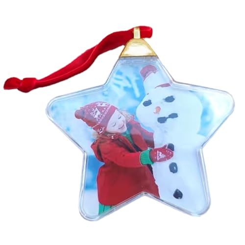 Proypiax Foto-Kugelanhänger - Weihnachtsbaum Ornament,Christmas Tree Festival Pendants Floating Photo Frame Weihnachtsschmuck mit zufälligen Bildern von Proypiax