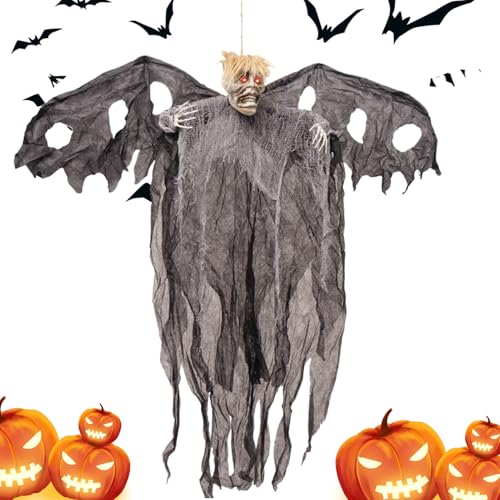 Proypiax Gruselige Halloween-Dekoration Für Den Außenbereich | Aufhängbares Skelettgespenst Mit Leuchtenden Augen Für Die Halloween-Dekoration | Gruseleffekte Für Zu Hause Garten Party Proypiax Gruselige Halloween-Dekoration Für Den Außenbereich | Aufhängbares Skelettgespenst Mit Leuchtenden Augen Für Die Halloween-Dekoration | Gruseleffekte Für Zu Hause Garten Party von Proypiax