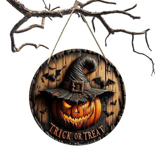 Proypiax Halloween Haus- & Wohnungstürdekoration, Kürbis Aufhänger Für Die Vorhalle, Holz Deko für Innenbereich & Außenbereich Proypiax Halloween Haus- & Wohnungstürdekoration, Kürbis Aufhänger Für Die Vorhalle, Holz Deko für Innenbereich & Außenbereich von Proypiax