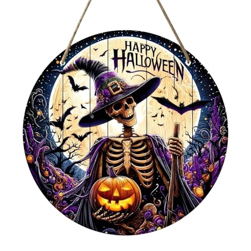 Proypiax Halloween Haustürschild | Skelett Wandhalterung,Holz Deko für Innenbereich & Außenbereich Proypiax Halloween Haustürschild | Skelett Wandhalterung,Holz Deko für Innenbereich & Außenbereich von Proypiax