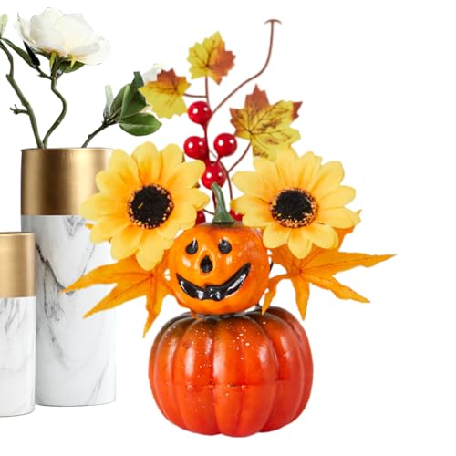 Proypiax Halloween Kürbis Dekoration,Herbst Zimmerschmuck Mit Sonnenblumen | Tischdekoration Für Halloween Wohnzimmer Thanksgiving Kaminsims Küche Herbst Proypiax Halloween Kürbis Dekoration,Herbst Zimmerschmuck Mit Sonnenblumen | Tischdekoration Für Halloween Wohnzimmer Thanksgiving Kaminsims Küche Herbst von Proypiax