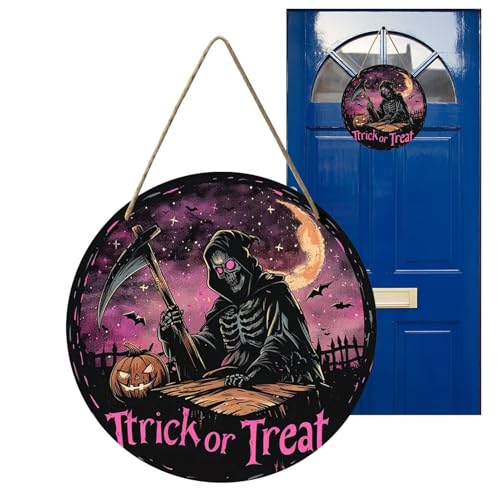 Proypiax Halloween Türschild, Skelett Wandhalterung, Holz Deko für Innenbereich & Außenbereich Proypiax Halloween Türschild, Skelett Wandhalterung, Holz Deko für Innenbereich & Außenbereich von Proypiax