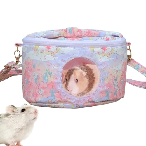 Proypiax Hamster Transportbox, Wasserdichter Nagertransportbehälter Mit Atmungsaktivem Design, Leichtes Gehege Mit Verstellbarem Schultergurt Für Chinchilla Igel Hase von Proypiax