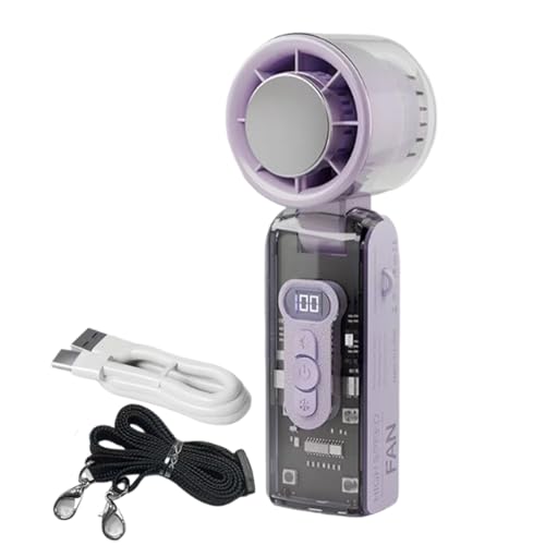 Proypiax Handventilator - Handlicher Tragbarer Ventilator Mit Taschenlampe | Wiederaufladbares lüfterloses Kühlsystem für Outdoor Urlaub Reisen Büros Erwachsene Kinder von Proypiax