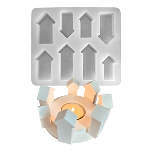 Proypiax Hausform Silikonform | Silikon Weihnachtsform - Gipsgießform Für Festliche Fondant Harz Handwerk Seife Kerzen Herstellung Proypiax Hausform Silikonform | Silikon Weihnachtsform - Gipsgießform Für Festliche Fondant Harz Handwerk Seife Kerzen Herstellung von Proypiax
