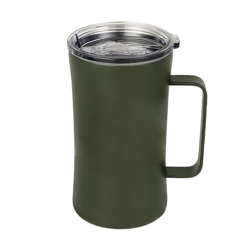 Proypiax Isolierbecher Mit Griff | Großvolumiger Trinkbecher,600 ml Multifunktionaler Spritzwassergeschützter Becher Für Wandern, Camping Und Reisen von Proypiax