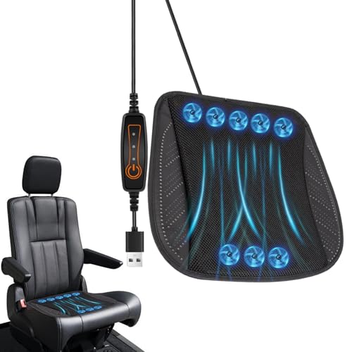 Proypiax Kühlende Autositzkissen | Kühlendes Sitzkissen,3-Stufen Belüftung Ergonomisch für Auto Reise LKW Rollstuhl Proypiax Kühlende Autositzkissen | Kühlendes Sitzkissen,3-Stufen Belüftung Ergonomisch für Auto Reise LKW Rollstuhl von Proypiax