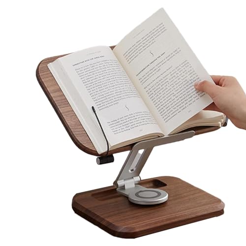 Proypiax Lehrbuchständer, Leseständer, Buchhalter - Buchhalterablage mit Seitenklammern - Stabiler Buchständer aus und Aluminium mit Seitenklammern für Musikbücher, Rezepte, Schreibtisch von Proypiax