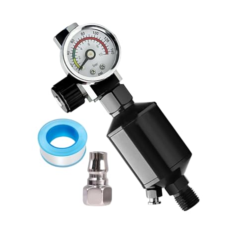 Proypiax Luftdruckmessgerät - Öl-Wasser-Abscheider | -Filterdruckmesser für Industrie, Werkstatt, Auto, Garage, Möbel, Bau von Proypiax