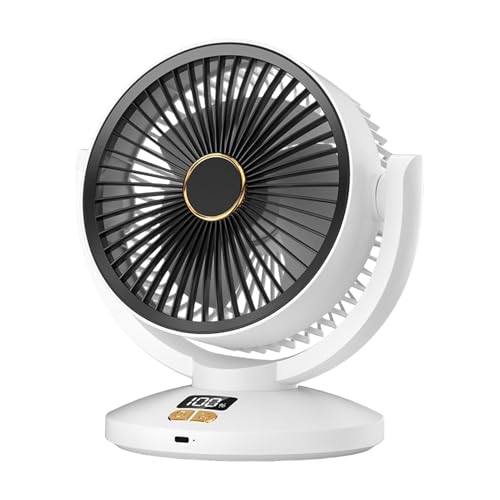 Proypiax Luftzirkulator,Digitales Display mit Schüttelfunktion USB-Ladegerät - Luftzirkulator Intelligentes Kühlgerät für Zuhause Schlafzimmer Studentenzimmer Büro Reisen von Proypiax