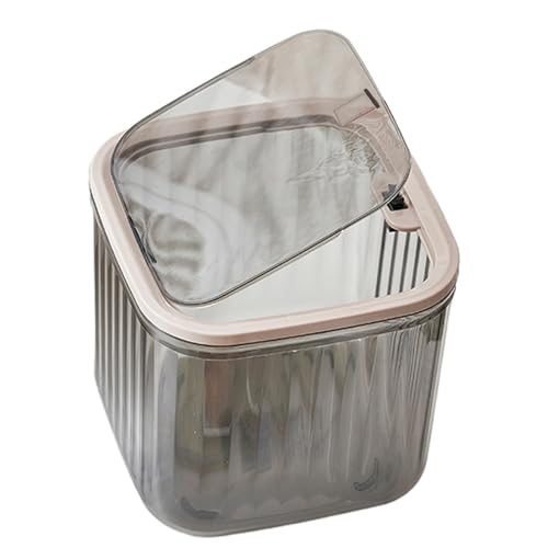 Proypiax Mülleimer Für Schreibtisch - Mülleimer Mit Deckel Für Arbeitsplatz,Multifunktionsbehälter Als Kosmetikorganizer Für Papierschnipsel, Makeup Pinsel Und Stauraumoptimierung von Proypiax