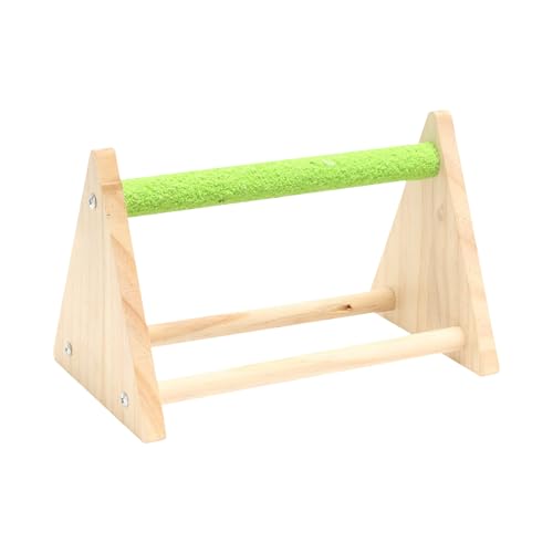 Proypiax Papageiensitzstange,Trainingsstand Aus Holz - Dreieckiger Übungsplatz Als Sitz- Und Spieldekoration Für Innen- Und Außenkäfige von Proypiax