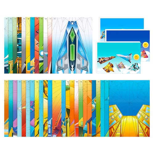 Proypiax Papierflugzeug-Set, Vorgefaltete Papierflugzeug Bastelset Buch, Pädagogischer Bastelbedarf Lernaktivitäten Für Vorschule Reisebeschäftigung Kinder Proypiax Papierflugzeug-Set, Vorgefaltete Papierflugzeug Bastelset Buch, Pädagogischer Bastelbedarf Lernaktivitäten Für Vorschule Reisebeschäftigung Kinder von Proypiax