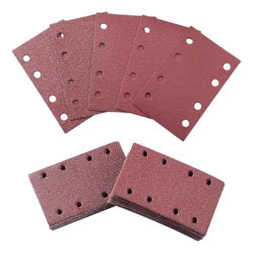 Proypiax Schleifpads,120 Stück Rechteckiges Schleifpapier Für Exzenterschleifer - Staubabsaugende Blätter für Glas Metall Holz Möbel Farbe Proypiax Schleifpads,120 Stück Rechteckiges Schleifpapier Für Exzenterschleifer - Staubabsaugende Blätter für Glas Metall Holz Möbel Farbe von Proypiax