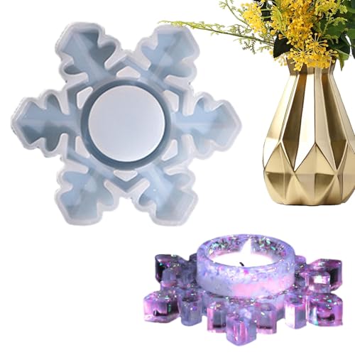 Proypiax Schneeflockenform - Weihnachten Teelichthalter Kerzenhalter Silikonformen - -Schneeflocken-Kerzenform für Heimdekoration und -Projekte Proypiax Schneeflockenform - Weihnachten Teelichthalter Kerzenhalter Silikonformen - -Schneeflocken-Kerzenform für Heimdekoration und -Projekte von Proypiax