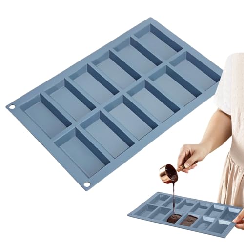 Proypiax Schokoriegelform, Schokoladenriegelform,Energieriegelform Backform Rechteck Schokolade Gefrierschrank - Break Apart Schokoladenform, glatte Süßigkeiten-Backmatte für Gelee-Wüstenplätzchen von Proypiax