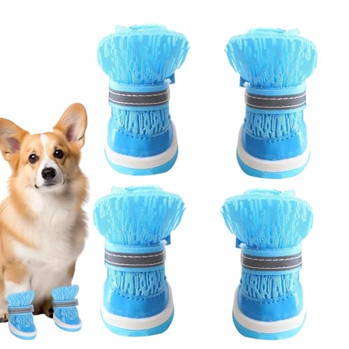 Proypiax Schutz Vor Heißem Boden Hundeschuhe - Leichte Welpenstiefelchen | 4 Paar Hundeschuhe für Camping Sommer Outdoor Wandern Spazieren Proypiax Schutz Vor Heißem Boden Hundeschuhe - Leichte Welpenstiefelchen | 4 Paar Hundeschuhe für Camping Sommer Outdoor Wandern Spazieren von Proypiax