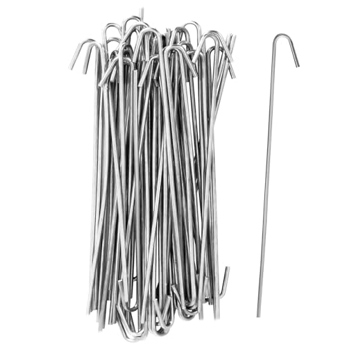 Proypiax Schwerlast Zaunbinder,100 Stück Maschendraht Hakenverbinder - Aluminium Vielseitiges Befestigungselement Für Garten Rasen Terrasse Spielplatz Und Hinterhof von Proypiax