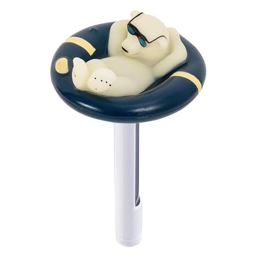 Proypiax Schwimmbad Thermometer,Schwimmendes Pool Thermometer | Präzisionsmessgerät In Eisbärform Für Innen Außen See Spa Badewanne Fischteich Aquarium von Proypiax