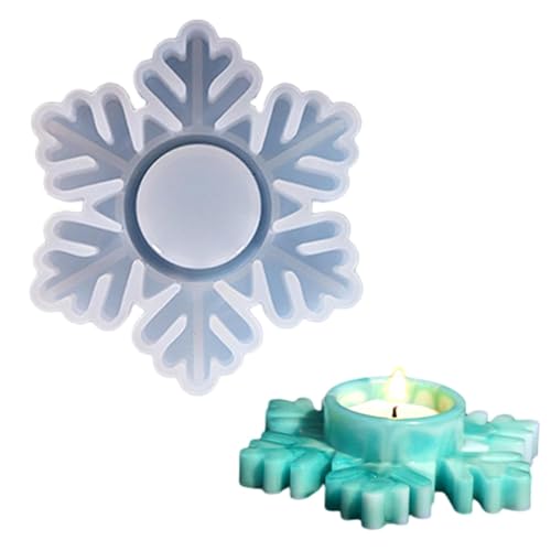 Proypiax Silikon-Schneeflocken-Kerzenhalterform | Weihnachten Teelichthalter Kerzenhalter Silikonformen - Harz-Teelicht-Kerzenhalter-Form für Kunsthandwerk, Projekt Proypiax Silikon-Schneeflocken-Kerzenhalterform | Weihnachten Teelichthalter Kerzenhalter Silikonformen - Harz-Teelicht-Kerzenhalter-Form für Kunsthandwerk, Projekt von Proypiax