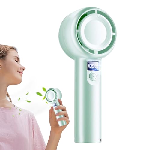 Proypiax Tragbarer Handventilator - Persönlicher Tragbarer Lüfter - Luftkühler Mit Digitaldisplay, 5 Geschwindigkeiten Batteriebetrieben Für Freizeit Schlafzimmer Schreibtisch von Proypiax