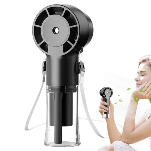 Proypiax Tragbarer Sprühventilator - 12000 U/min Hochgeschwindigkeits-Ventilator mit Sprühnebel - Leiser Hochgeschwindigkeits Luftkühler Für Camping Sonnenbad Ausflüge Terrasse Wandern Golf von Proypiax