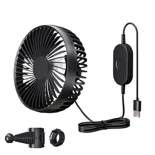 Proypiax USB-Auto-Ventilator - 3 Geschwindigkeiten Elektrisches Gebläse,Leiser & Leistungsstarker Gebläse mit Verstellbarer Luftzirkulation für LKW Camping Auto und Haus von Proypiax