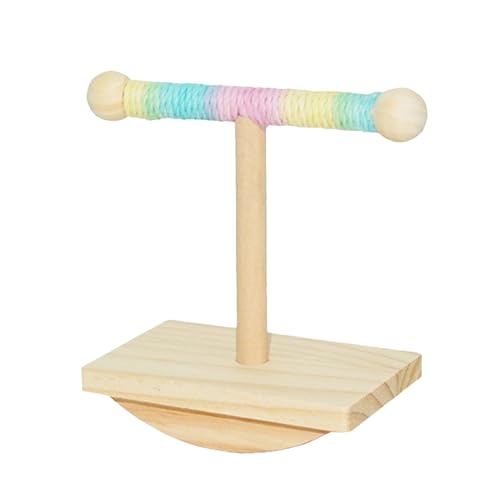 Proypiax Vogel Sitzstange Stand | Interaktiver Holz Tisch Sitzplatz Für Vögel | beißfester Stehstab Für Sittiche Aras von Proypiax