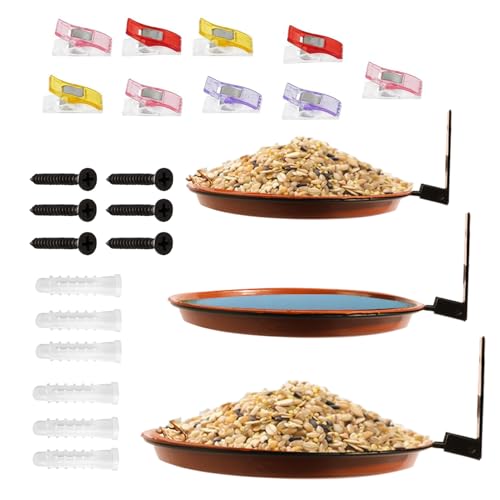 Proypiax Vogelfutterhaus Für Zäune,Mit Vogeltränke - 3 teiliges Set Futter Und Wasserschalen Für Zaun Garten Balkon Terrasse Proypiax Vogelfutterhaus Für Zäune,Mit Vogeltränke - 3 teiliges Set Futter Und Wasserschalen Für Zaun Garten Balkon Terrasse von Proypiax
