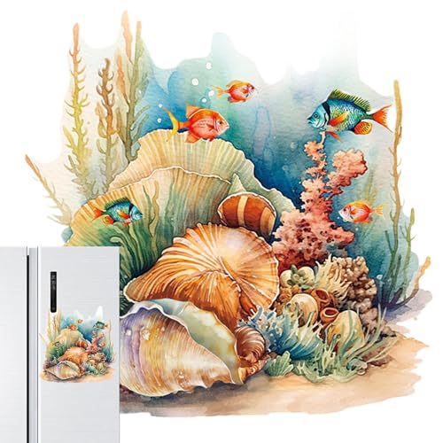 Toilettensitz Aufkleber Blumen Muster WC Deckel Aufkleber Selbstklebend Badezimmer Wandaufkleber Unterwasserszene WC Aufkleber, Abnehmbare Wasserdichte Toilettensitzaufkleber von Proypiax