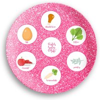 Personalisierter Seder Teller Sparkle Glitter Pessach | Benutzerdefinierte Namensteller Kindergeschirr-Set Ob Teller, Schüssel, Becher Oder Tischset von Prsnlizationstation