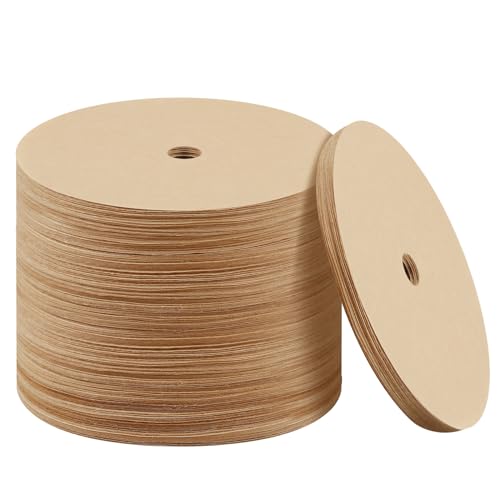 Perkolator-Kaffeefilter, 9,5 cm, natürlich, ungebleicht, Einweg-Kaffeefilter für Camping, Kaffeekanne, Heimbüro, 200 Stück von Prudiut