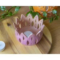 Hell Lila Tulpe - Handgemacht Keramik Teelichthalter, Kerzenlampe von PrunkwindeKeramik