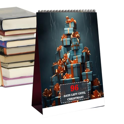 Countdown Kalender 2025 Adventskalender Abreißkalender Schreibtischkalender,Interaktive Tischdekoration Für Festtage Dezember Jugendliche Erwachsene Kinder Wohnzimmer Schreibtisch von Pruojhw