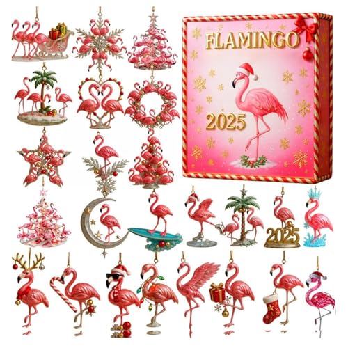 Flamingo Countdown Calendar, Hangable Scene Props 2D Flat Acrylic Art For Wall, 24-Day Count Down Calendar Flamingo Theme Ornaments For Wall Window Tree Mantel Door Garden Flamingo Countdown Calendar, Hangable Scene Props 2D Flat Acrylic Art For Wall, 24-Day Count Down Calendar Flamingo Theme Ornaments For Wall Window Tree Mantel Door Garden von Pruojhw