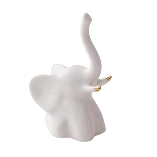 Pruojhw Elefantenstatue -, Elefantenfiguren | Kleine Keramik -Elefantenstatue -Figuren,Tier Moderne Wohnation für Desktop -Regale Wohnzimmer Schlafzimmer von Pruojhw